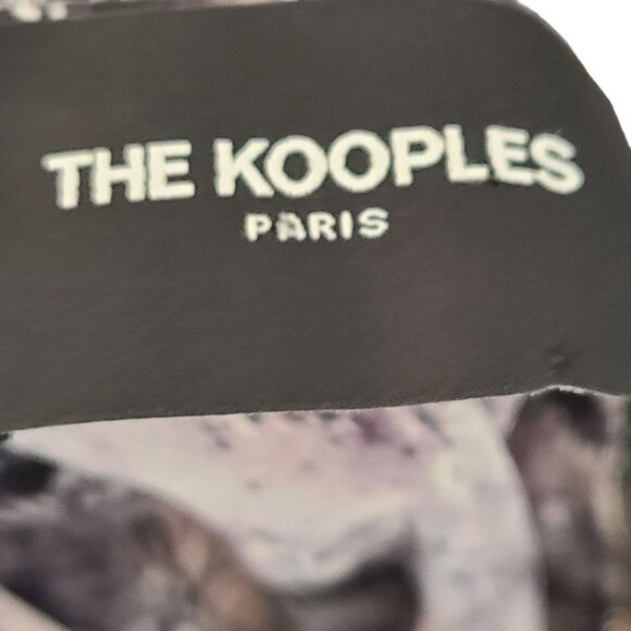 The Kooples Paris Women's Long Sleeve Button Down Floral Ruffle Blouse Size M - Picture 11 of 15